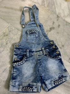 Blue Jumpsuit Shorts For Kids