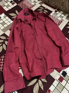 Burgundy Button-Down Shirt