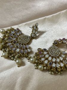 Golden Chandbali Earrings