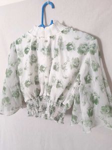 Floral print crop top