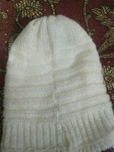 Ivory Beanie with Pearl Details