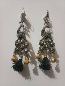 Peacock Tassel Earrings