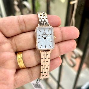 Quadro Women&#39;s MOP Analog Stainless Steel Watch*
