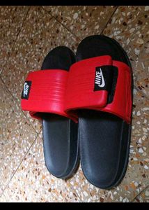 Nike Red &amp; Black Slides