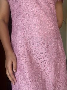 Pink Lace Mini Dress