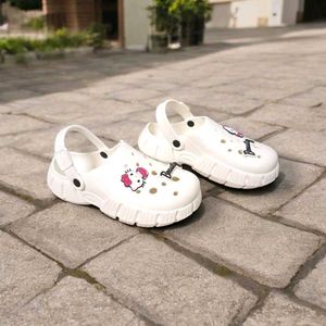 Hello Kitty White Clogs