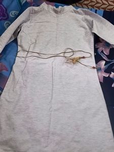 Woolen Dress With Belt