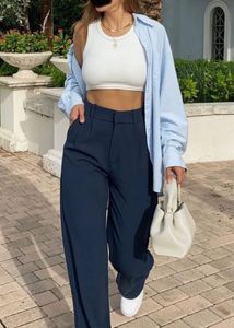 Zara Trouser Pant Navy Blue