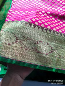 Pink &amp; Green Benarasi silk saree