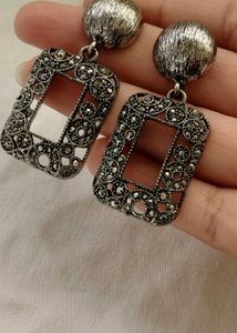 Vintage Style sterling silver marcasite Earrings