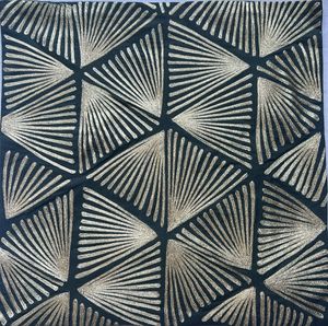 45x45cm  Black Cotton GoldenZari Embroidered Cover