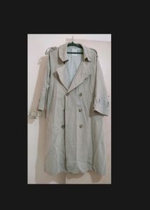 Koran Style Off-white Trench Overcoat