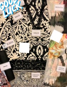 Black &amp; White Patterned Dress