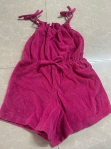 Pink Terry Romper