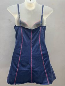 Corset Padded Blue Mini One Piece