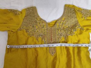 Yellow &amp; Red Salwar Kameez Suit