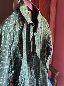 Men's Green Checkered Shirt
