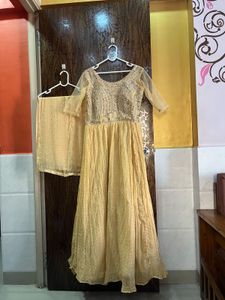 34 bust Elegant Ethnic Gown with dupatta