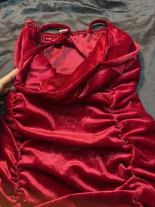 Red Velvet Mini Bodycon Dress