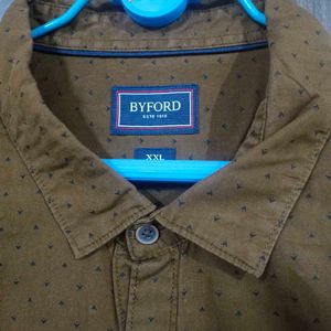 Byford Olive Base Blue Dot Shirt