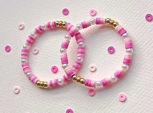 Handmade Pink Bracelets (Pack of 2) 💝
