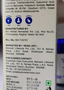 DERMDOC 0.1% Retinol Face Serum