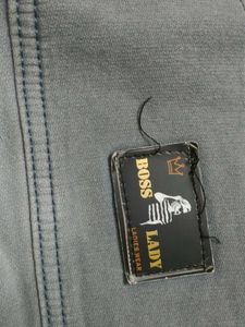 Gray High-Waisted Jeans