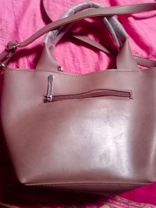 Blue Cherry Striped Handbag