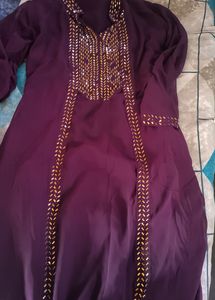 Wine Color Gown Or Onepiece