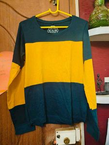 Nice Mustard And Blue Top