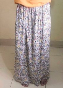 WOMENS FREE SIZE FLORAL SKIRT