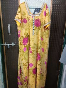 Floral yellow Ethical Gown