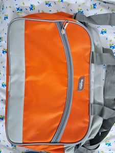 Orange & Grey Durable Travel Shoulder Bag