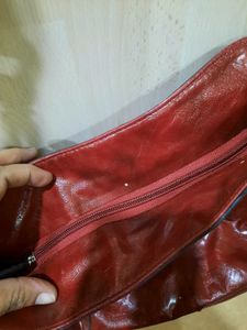 Red Leather Hobo Bag