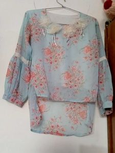 Blue Girls Top