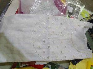 White Embroidered Kurti Top(Size L)