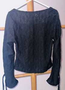 Chic Black Long Sleeve Top