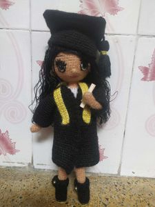 Handmade Crochet Graduation Doll