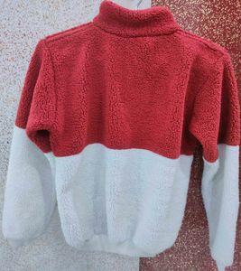 Red-white Woolen Top