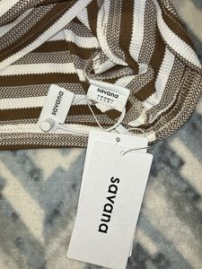 Striped Knot Tube Top