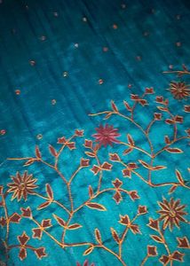 Beautiful Embroidery Flower Design Saree