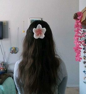 Plumeria Crochet Hair Clip
