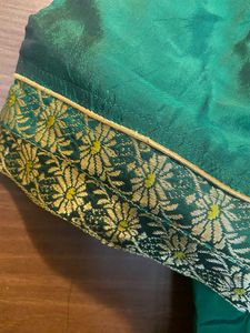 Green Silk Anaarkali kurta