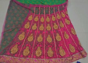 Gorgeous Pink and green saree