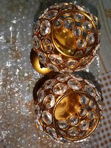 Metal Candle Holder Pack Of 2 Decorative Item