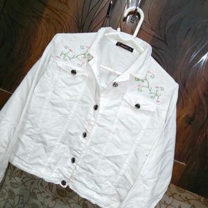 Floral Embroidered Denim Jacket