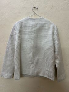 Chic Textured Cream Jacket