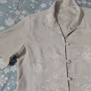 Floral Button-Down Top