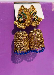 Golden Jhumka Earrings