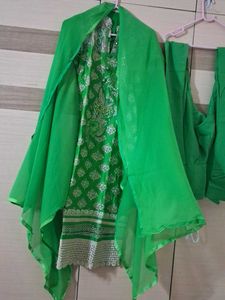 Green Embroidered Indian Top